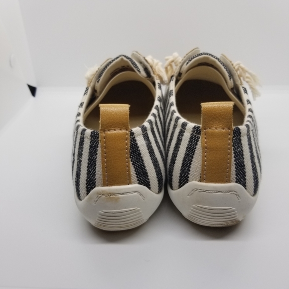 Ros Hommerson Calypso striped slip-on sneaker in black/cream size 9 - Picture 5 of 10